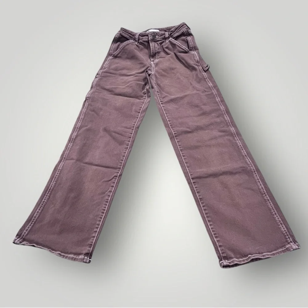 SO Brown Denim Pants Wide Leg - High Waist Carpenter - Picture 15 of 15